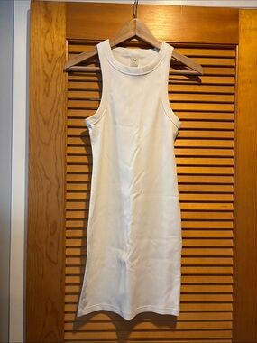 Sleeveless White Tank Midi Dress